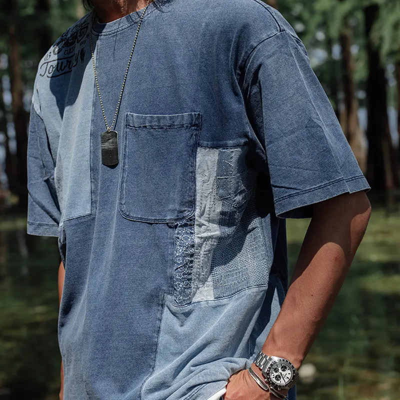 TEKABLU T Shirt Unisex Denim Blue-4