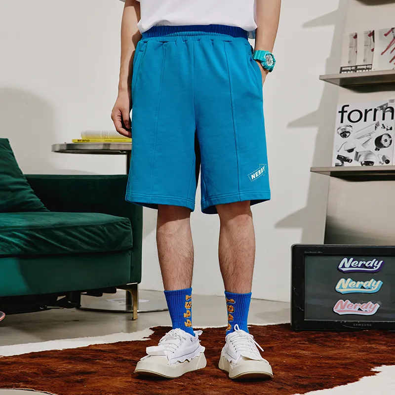 NERDY Loose Fit Shorts Unisex Blue-3