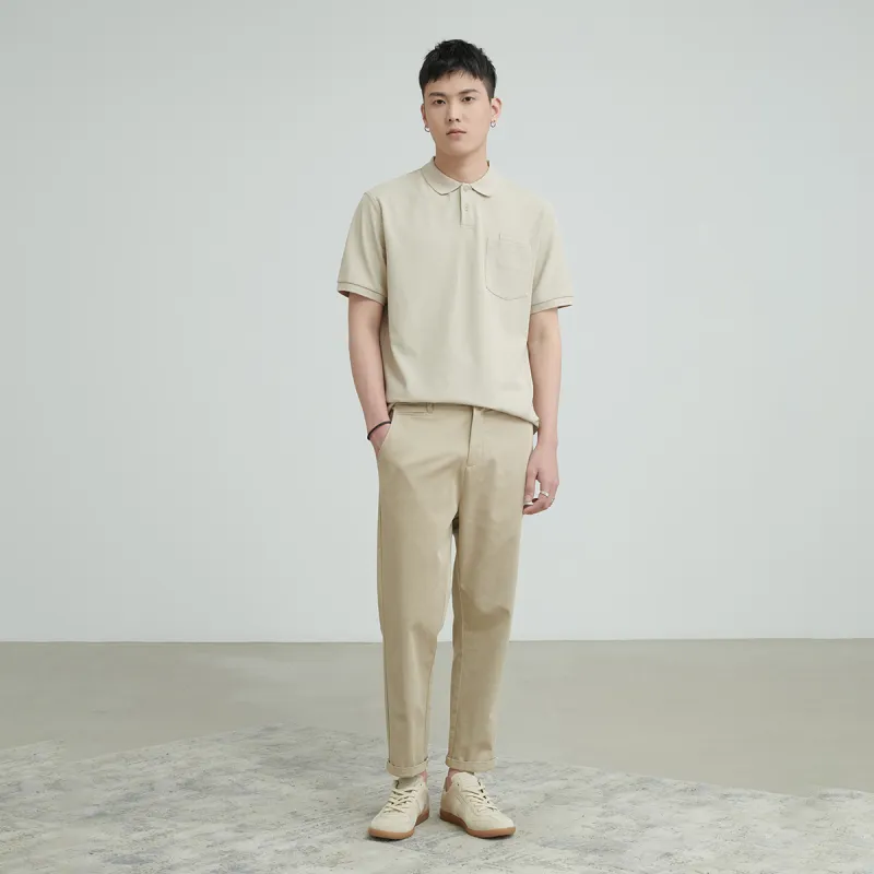A.B.X Loose Fit Short Sleeved Polo Shirt Men's-4