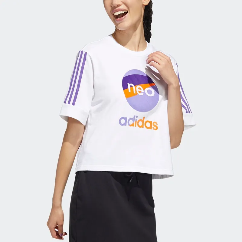 Adidas Neo T Shirt Women's White-3