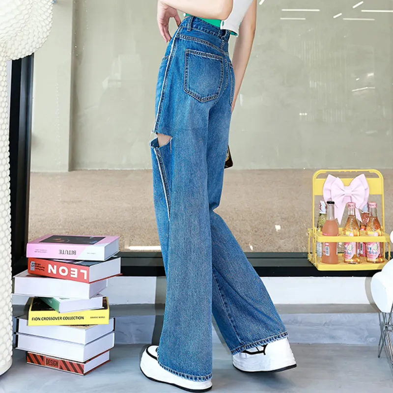 MacyMccoy Wide Leg Jeans Women's Blue-4