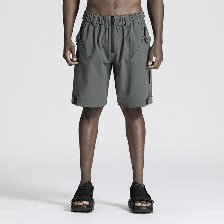 NORVINCY Urban Techwear Magnetic Buckle Cargo Shorts Unisex-12