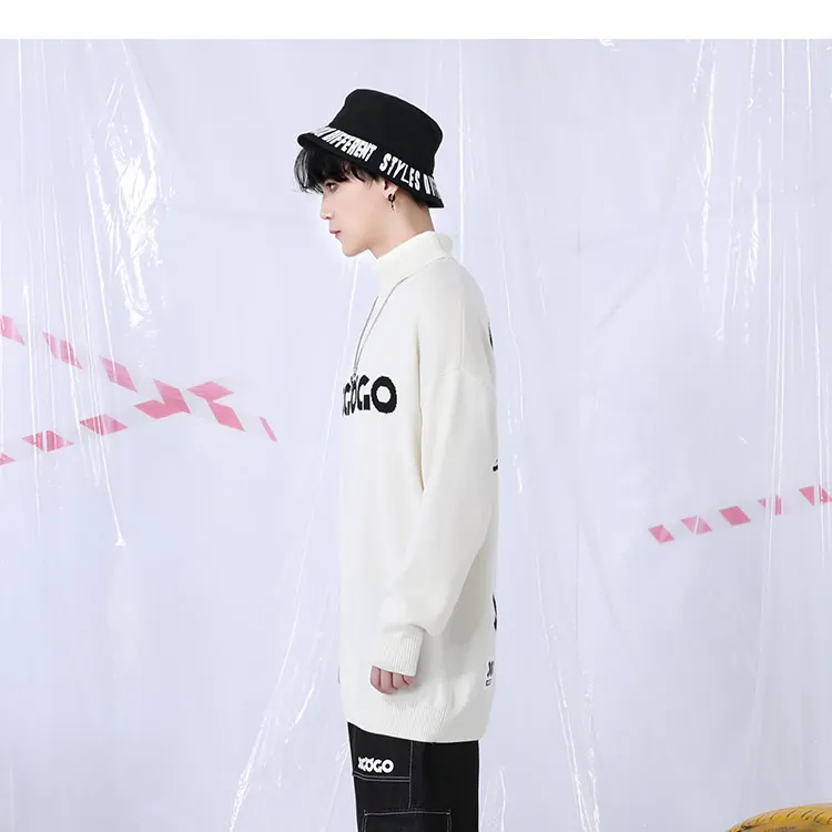 Other Loose Fit Sweater Unisex White-2