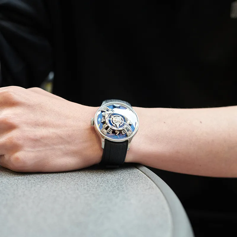 REEF TIGER OBLVLO Collaboration Mechanical Movement Watch Unisex White Dial OBL BLM-3