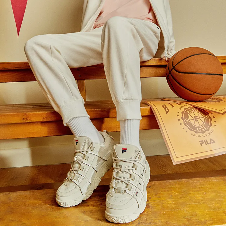 FILA FUSION Ade Barricade Sneakers 'Beige White' Women's-5