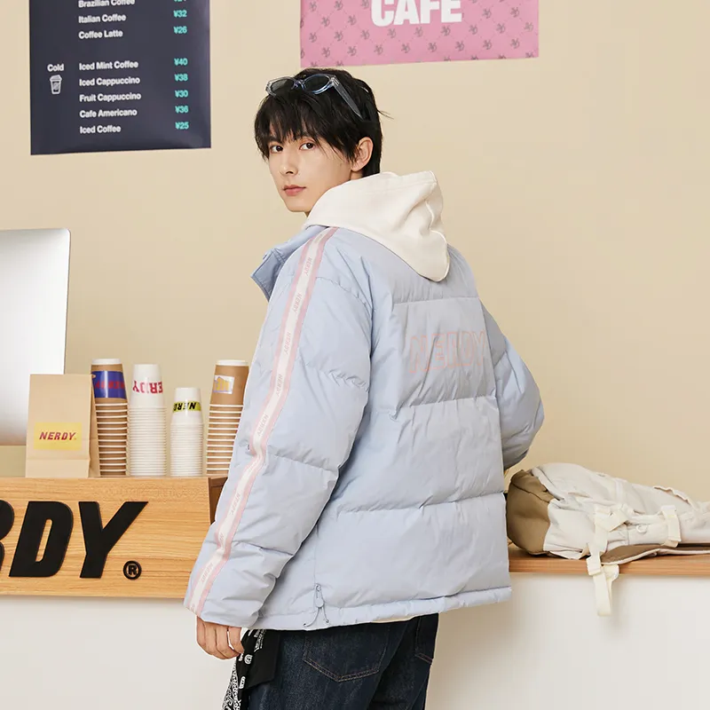 Nerdy Down Jackets Unisex Sky Blue-4