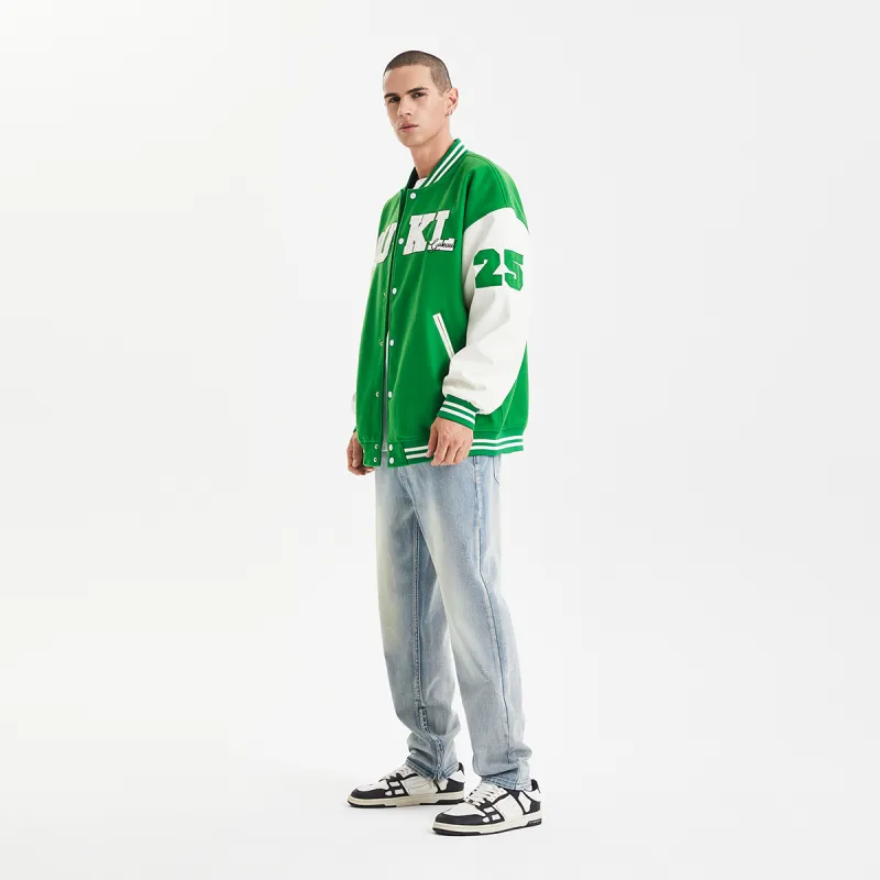 GUKUUL Baseball Jacket Winter Unisex Green-4