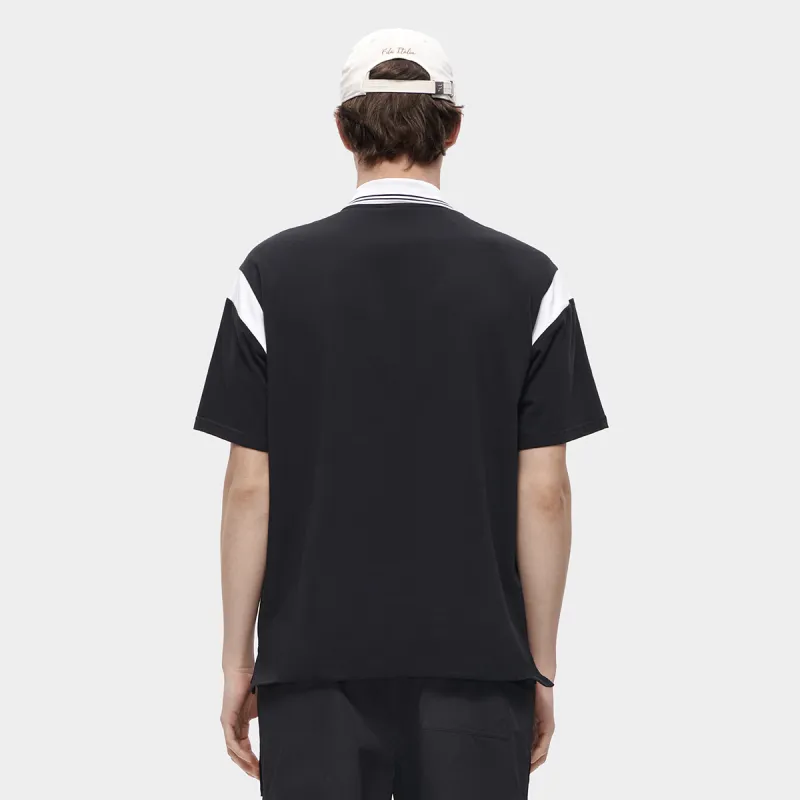 FILA FUSION BASEBALL Series Polo Shirt Men's Pitch Black-5