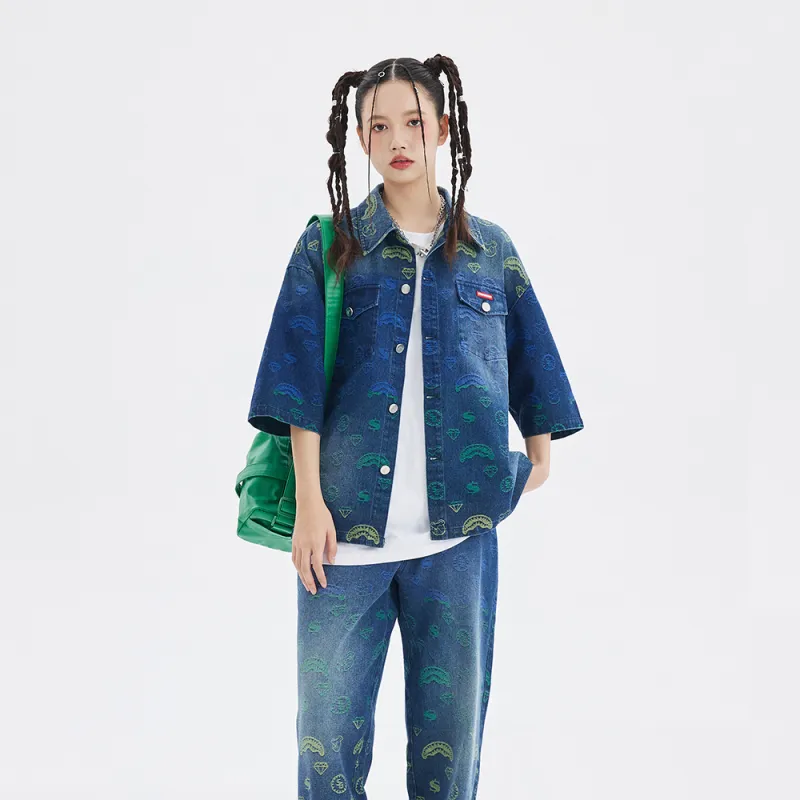 SPRAYGROUND Shirts Unisex Denim Blue-2
