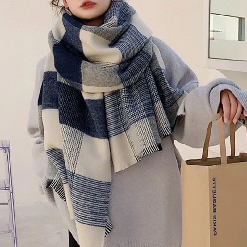 LEONAJ Knit Scarves Unisex-7