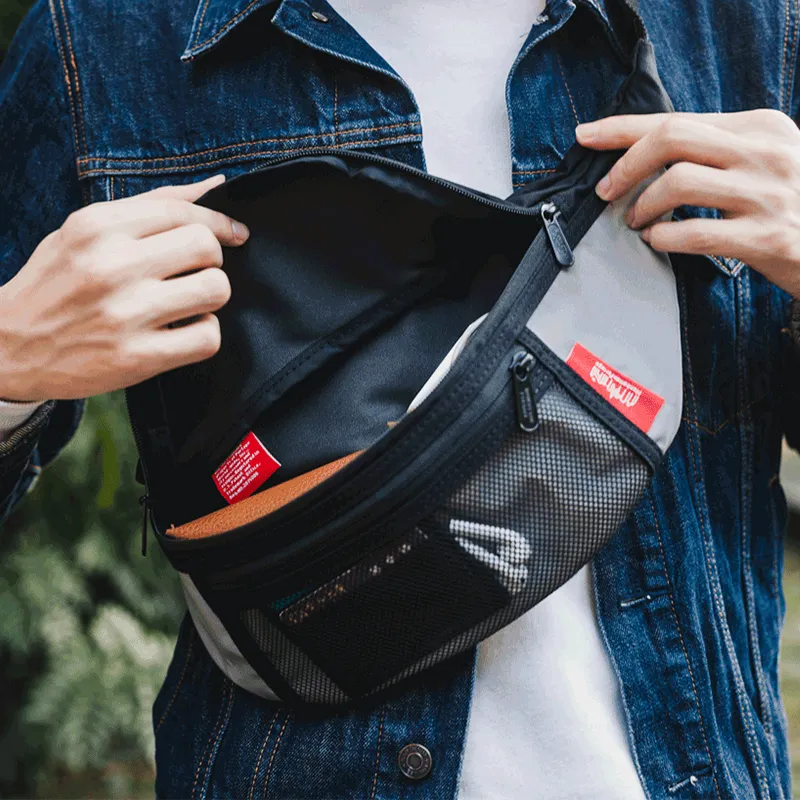 Manhattan Portage Nylon Manhattan Bag Crossbody Bag Sling Bag Fanny Pack Small Size Unisex Black-5