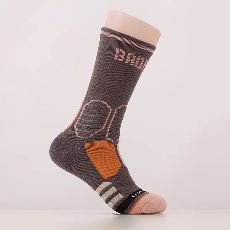 LiNing Sports Basketball Collection Basketball Socks Unisex 2 Pack Sparrow Umber-3