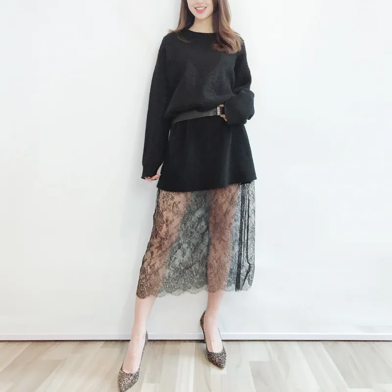 Valentino Long Sleeved Dresses Women's Black-2