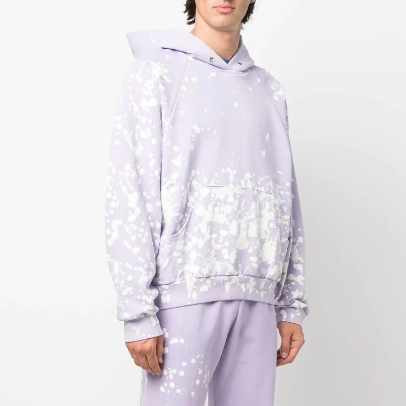 Liberal Youth Ministry Bleach splash Cotton Hoodie-17