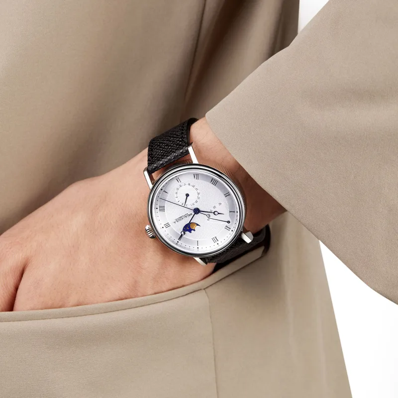 Sea Gull Masterpiece Collection Automatic Mechanical Movement Genuine Leather Strap Watch Men's Watches White Dial-5