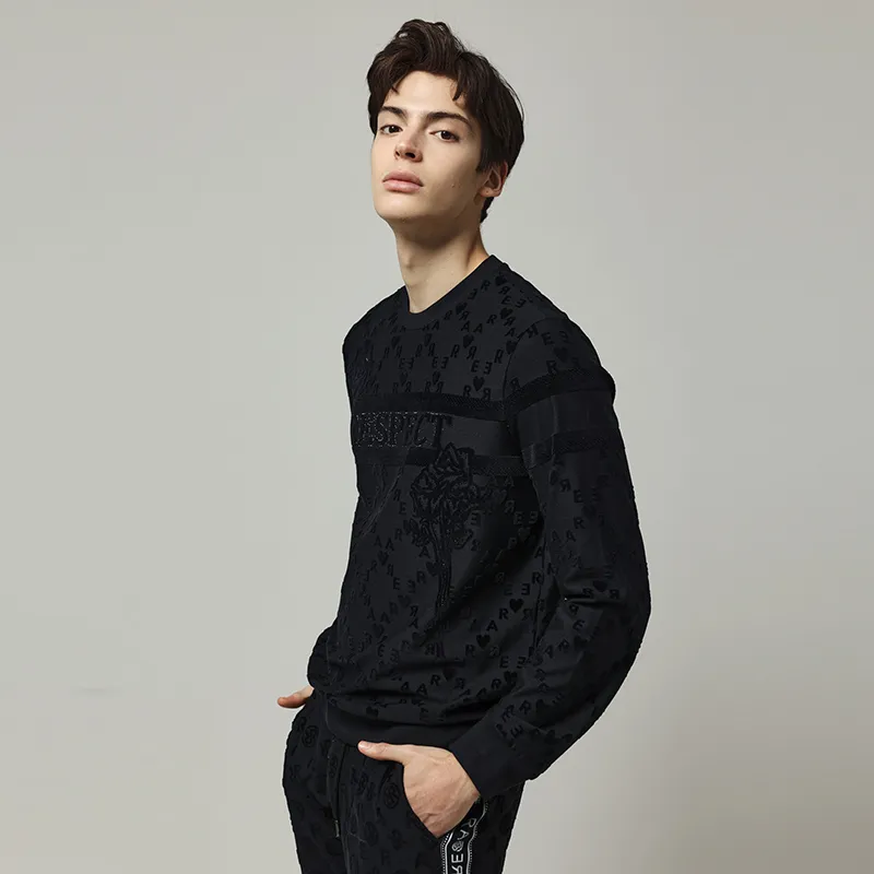 RARE Long Sleeved T Shirt Men's Navy Blue-5