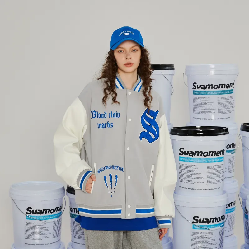 Suamoment 2023 Spring/summer Baseball Jacket Unisex-14