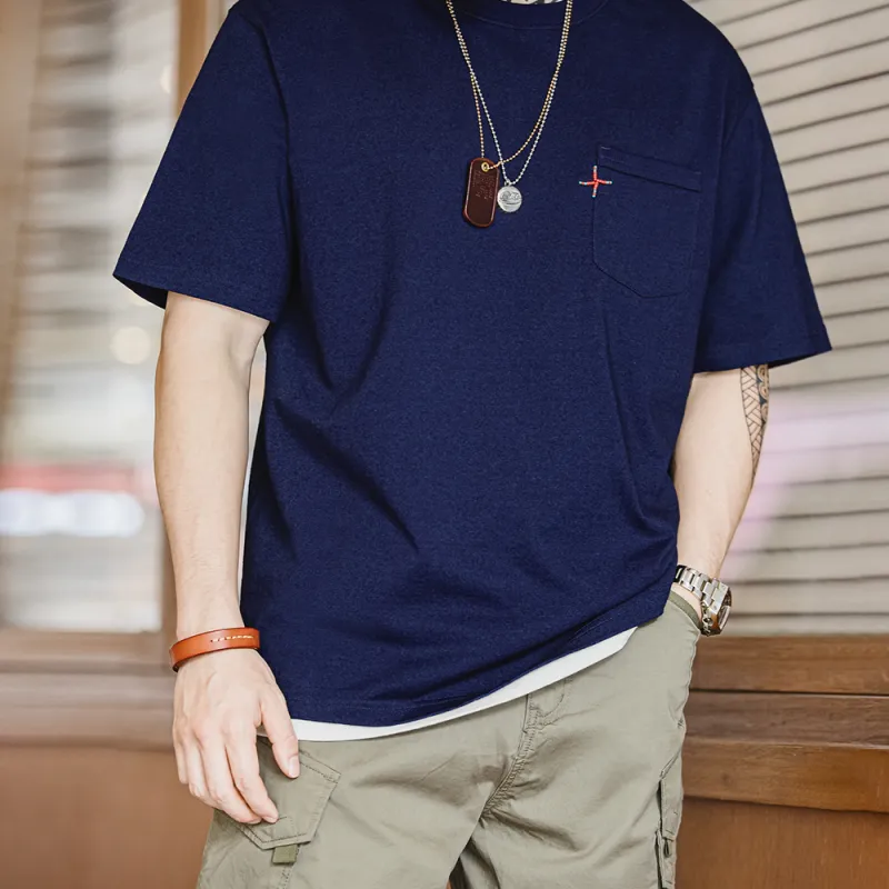 MADEN T-Shirts Men Blue-2