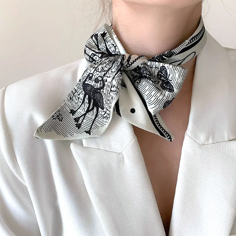SENDME Hair Bands Women's Nightingale Silk Scarf Hair Band-1