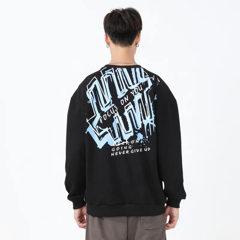Yvette Crew Neck Loose Fit Sweatshirt Unisex-1