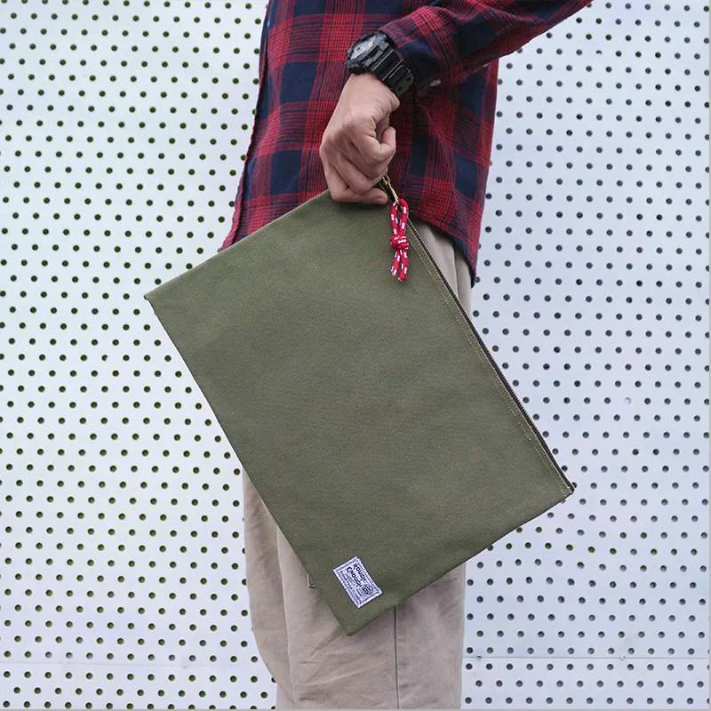 Rough Enough Canvas Canvas Bag Clutches Large Size Unisex Camouflage-11