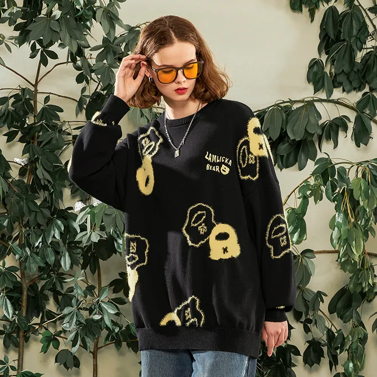 LAMLICKA Knitwear Unisex Black-5