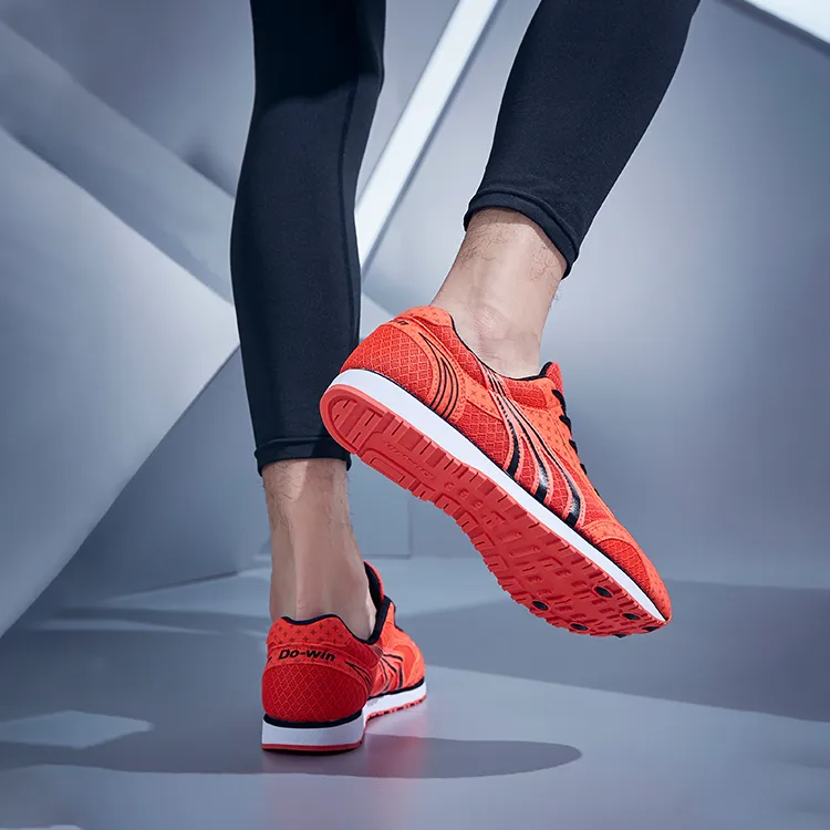 DO WIN Cushioned Slip Resistant Abrasion Resistant Low Top Running Shoes Unisex Red-8
