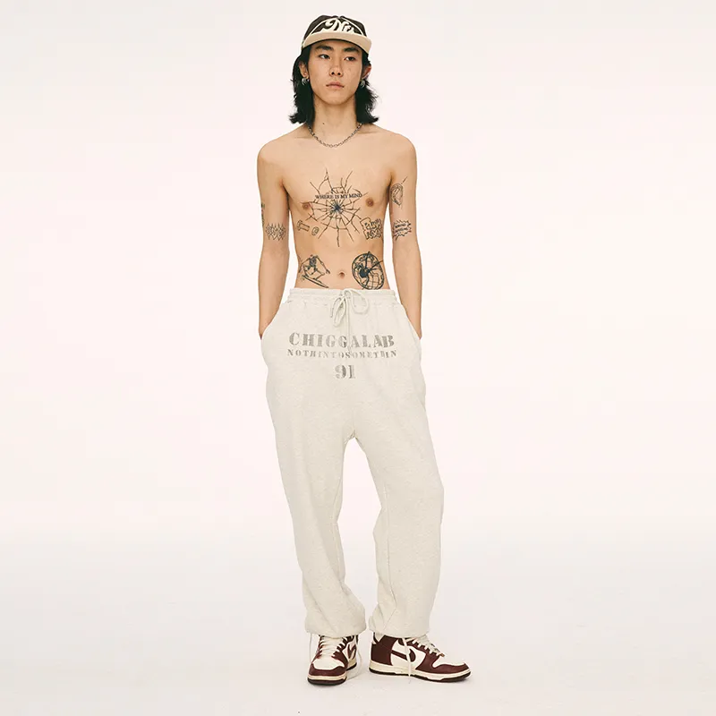 CHIGGALAB Jogger Sports Pants Unisex Light Gray-4