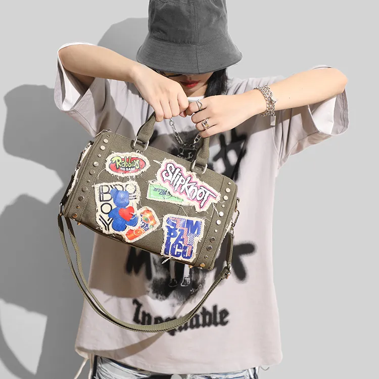 MASTER CANVAS Canvas Canvas Bag Handbag Shoulder Bag Crossbody Bag Regular Women's Gray-6
