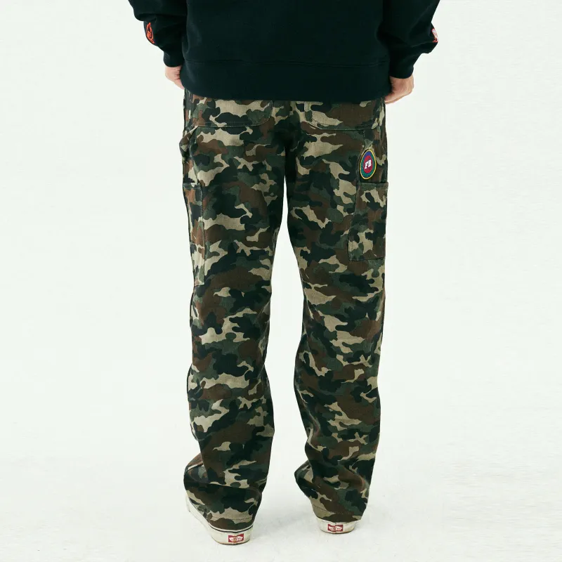 BURNIN x FCPLAYA Casual Pants Unisex Camouflage Green-3