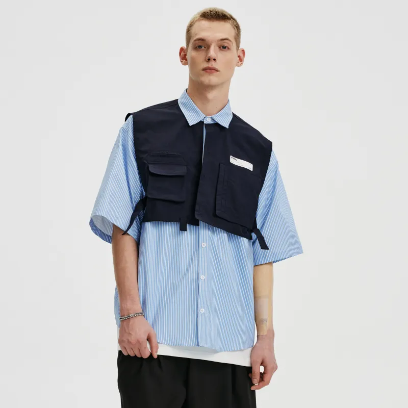 FPA Shirt Unisex Blue White Stripes-2