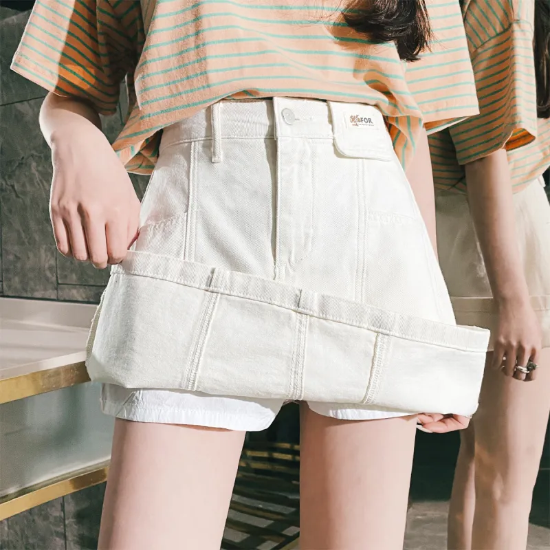 HIPPIEMISS Denim Short Skirts Women's-4