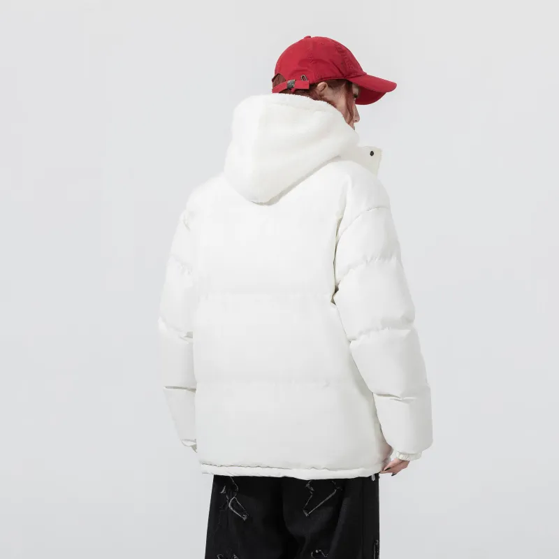 STNW Letter Hooded Loose Fit Thickened And Fleece Lined Puffer Jacket Unisex-10