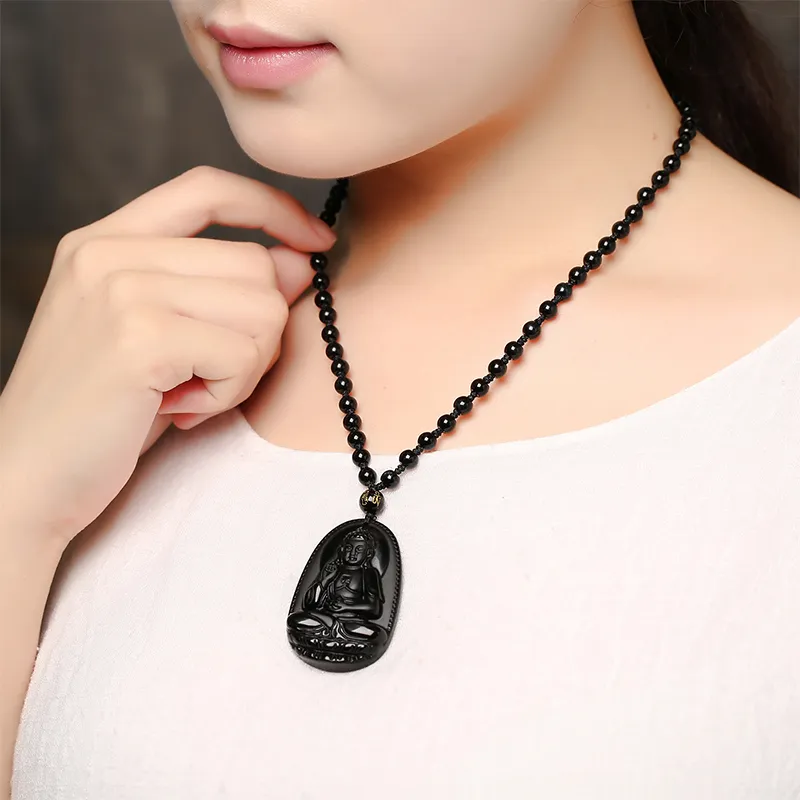 HOLLY RYAN Obsidian New Chinese Style Eight Guardian Gods Necklace Unisex-6