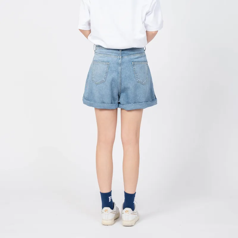 MOPB Denim Shorts Women's Light Blue-2