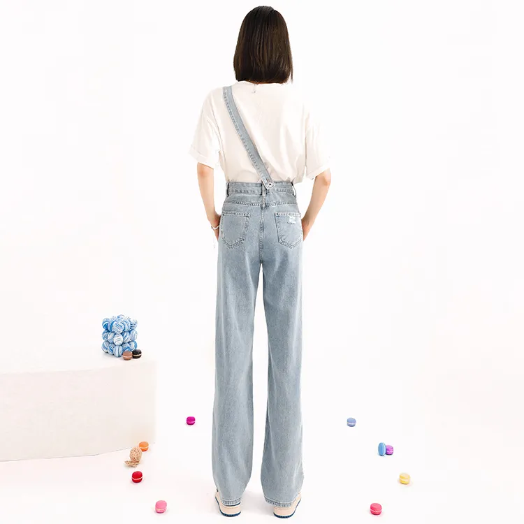 MINCOCROSEPEPPAR Overalls Women's Blue Ripped-2