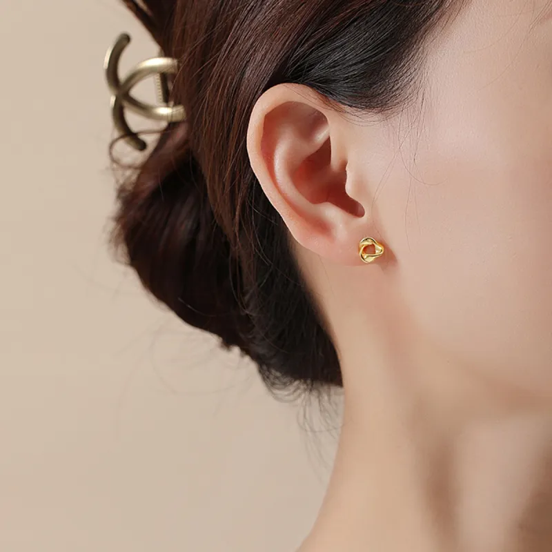 PIARA Stud Earrings Women's Gold-1