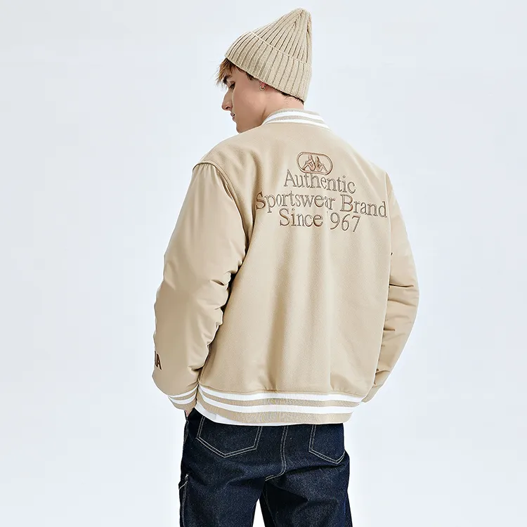 Kappa Letter Stripes Baseball Collar Puffer Jacket Men's-3