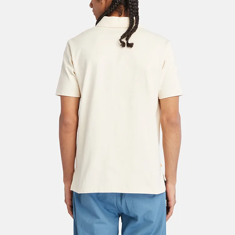 Timberland Polo Shirts Men Vintage White-4