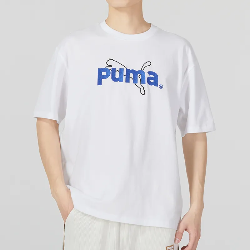 PUMA T Shirts Men White-2
