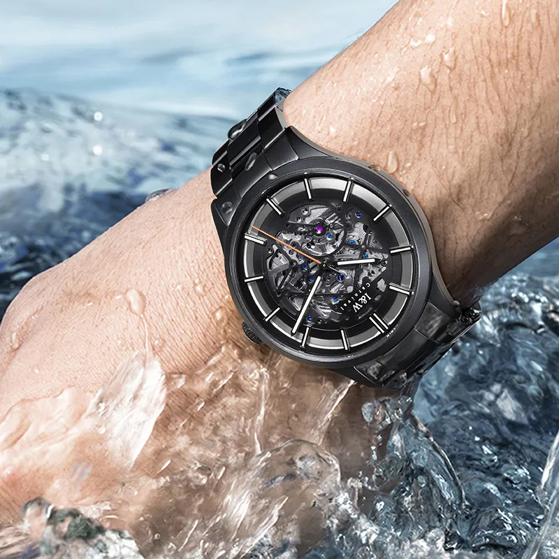I&W CARNIVAL HWGUOJI Black Panther Collection Automatic Mechanical Movement Watch Men's Watches Black Dial-1