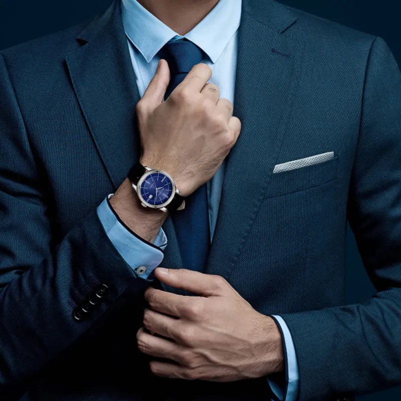 Sea Gull New Inspiration Automatic Mechanical Movement Genuine Leather Strap Watch Men's Watches White Dial 819.37.6077-2