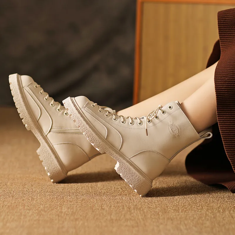 Dickies Martin Boots Women's Beige-5