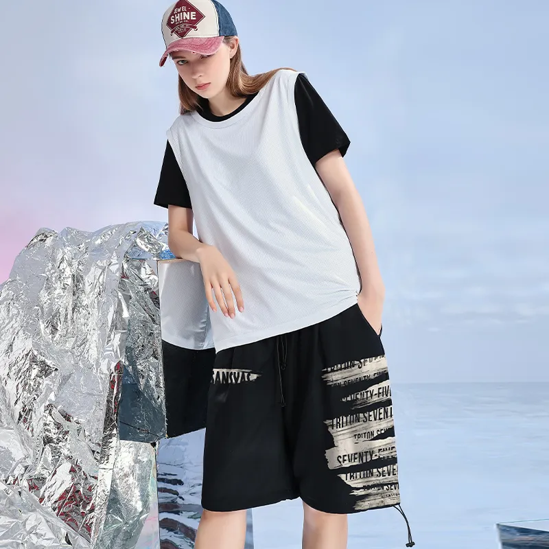 SANSYAS Casual Shorts Unisex Black-2