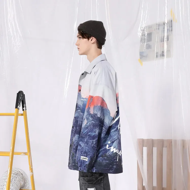 XXGOGO Loose Fit Jacket Unisex Gray Blue-2