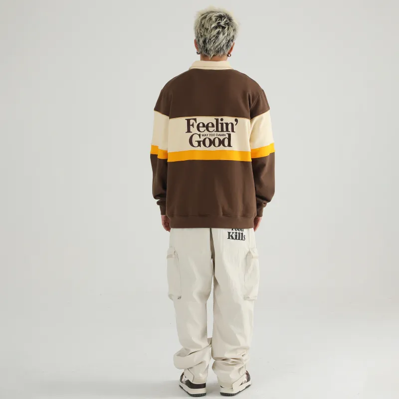 AMONSTER Polo Shirts Unisex Brown & Beige-4