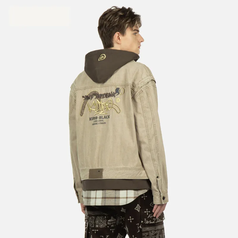 EVISU Denim Jackets Men Earth Tone-3