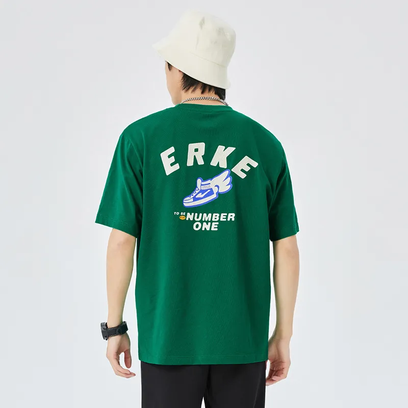 Erke Z Era Series SS23 Regular T Shirt Men's MOL Green-2