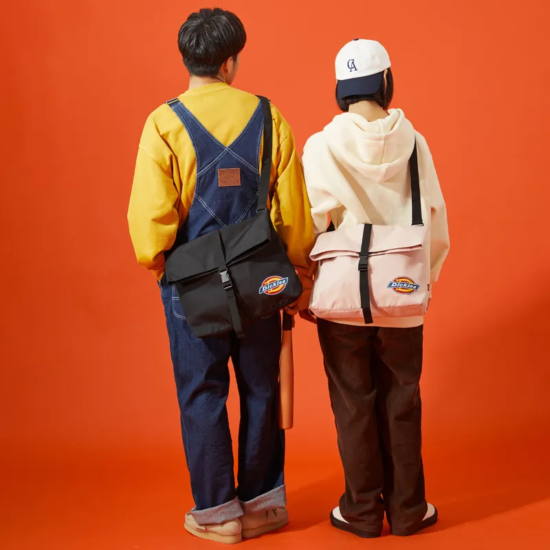 Dickies Polyester Messenger Bag Shoulder Bag Crossbody Bag Regular Unisex Pink-7