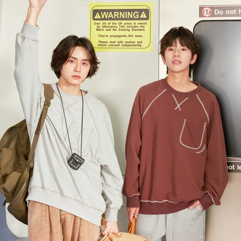 TIKIMOMOKA Japanese Tooling Couple Series Sweatshirts Unisex-3